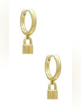 Kendra Scott Jess Lock Huggie Hoop Earrings